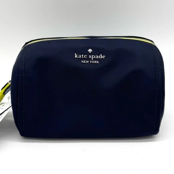 Kate Spade Chelsea Colorblock Medium Cosmetic Case Blazer Blue - Picture 2 of 7